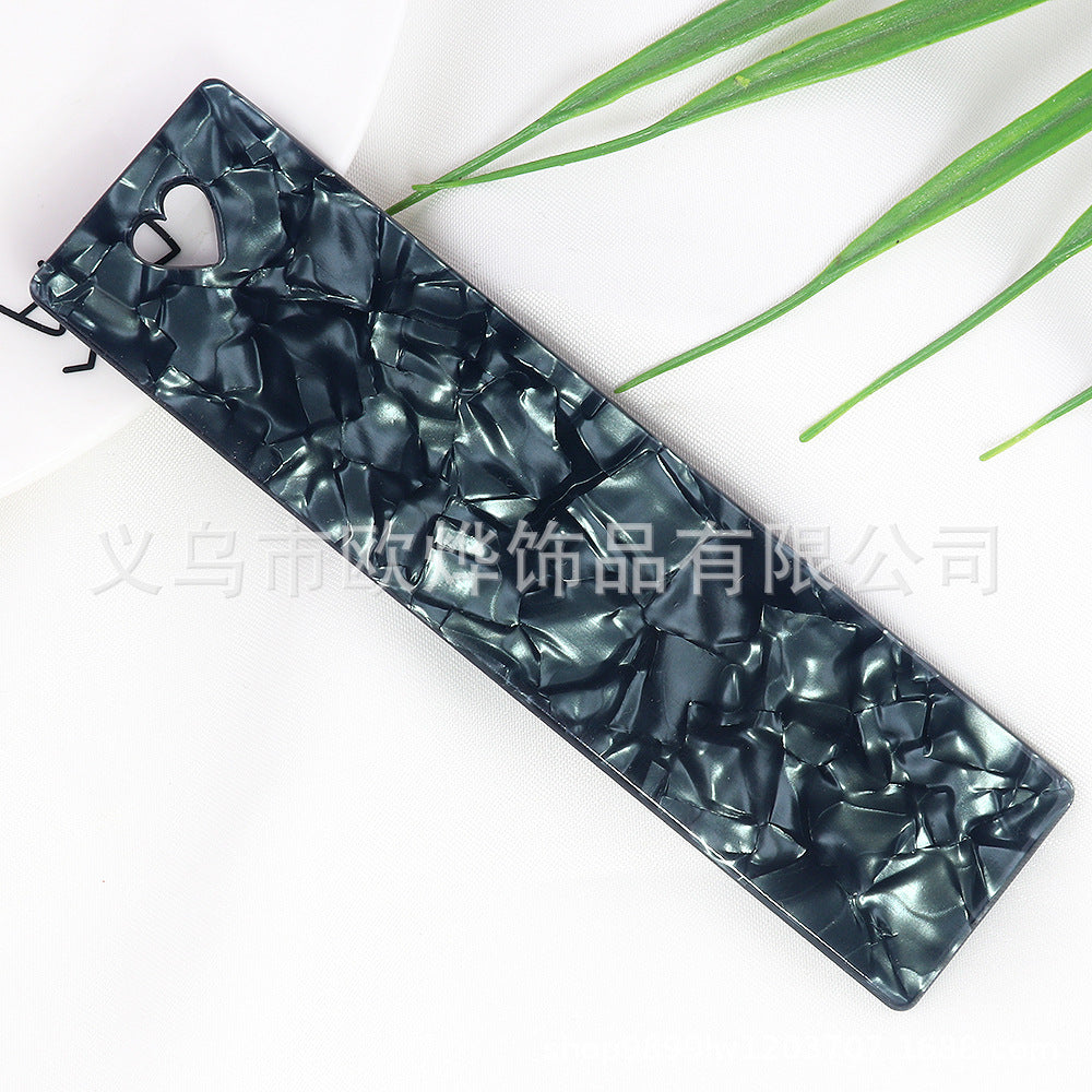 Wholesale 10PCS DIY Textured Acrylic Heart-shaped Bookmark with Keyhole Design