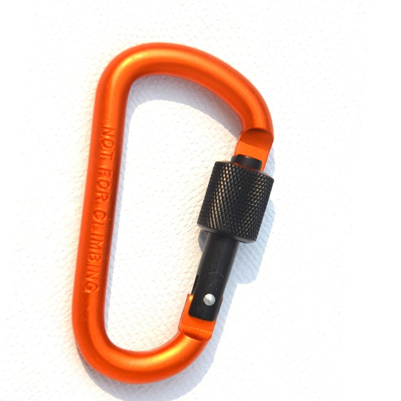 Wholesale Bold 8CM D-type Locking Carabiner Aluminum Alloy Backpack Buckle ACC-KC-KaBiao013