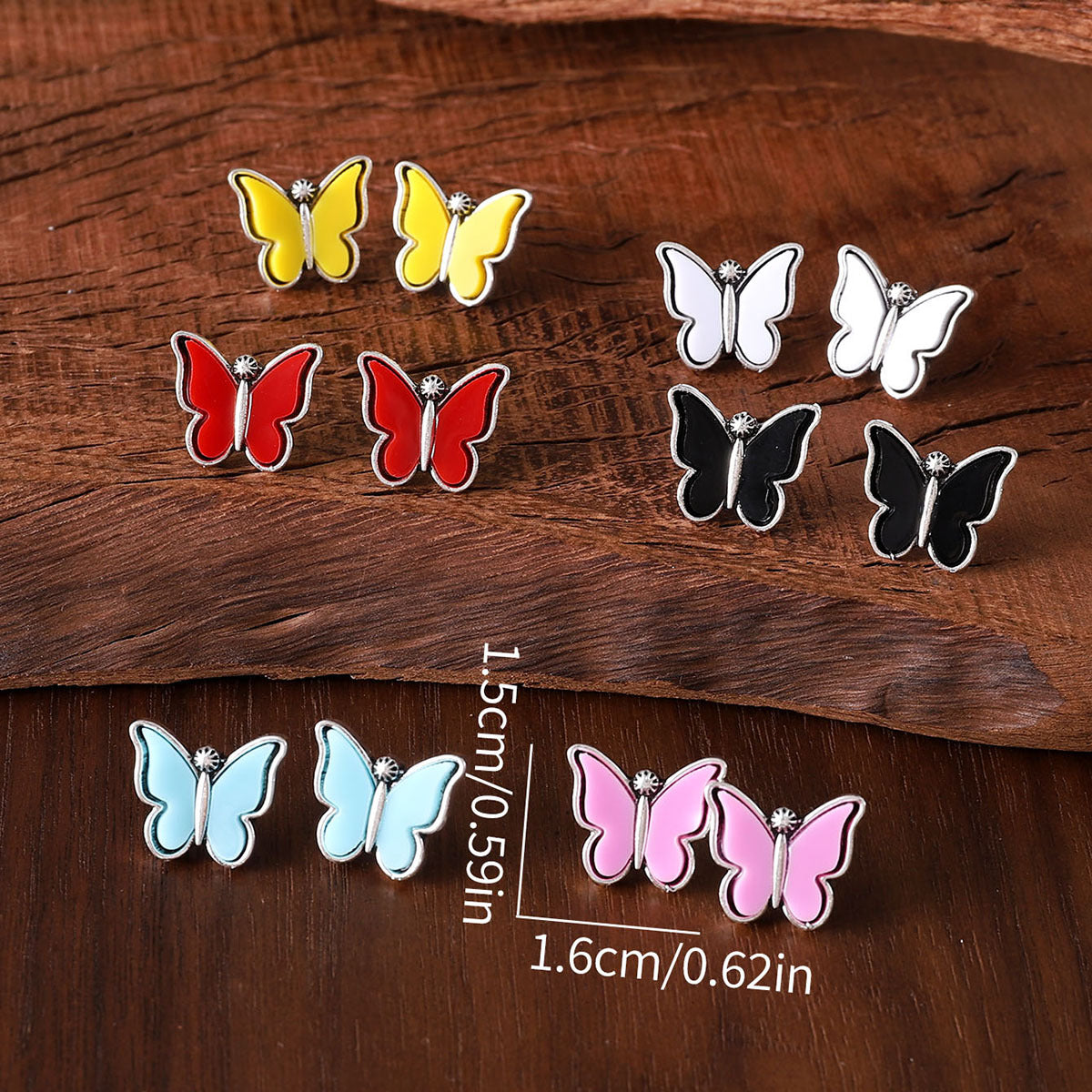 Wholesale Colorful butterfly earrings