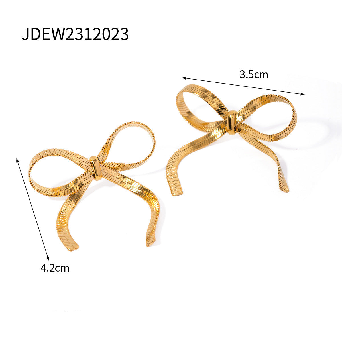 Wholesale Vintage Bowknot Stainless Steel Earrings Necklaces