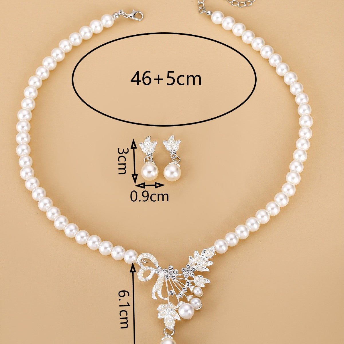 Wholesale  Alloy Drop Shape Flower Bridal Earrings Necklaces