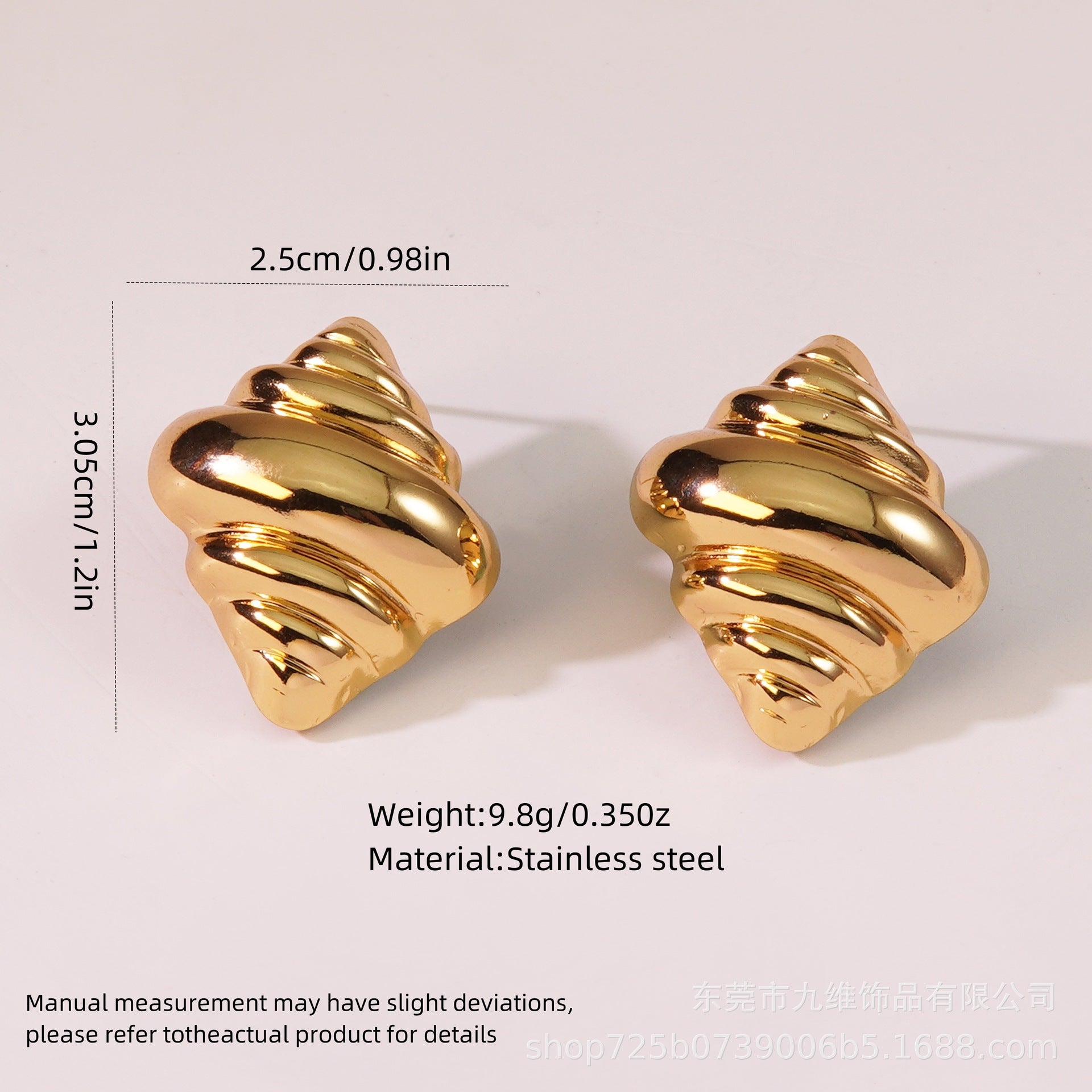 Wholesale light luxury  exaggerated earrings geometric stainless steelearrings