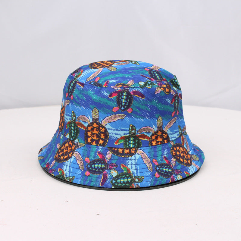 Wholesale Printed shark double-sided fisherman hat Bucket Hat