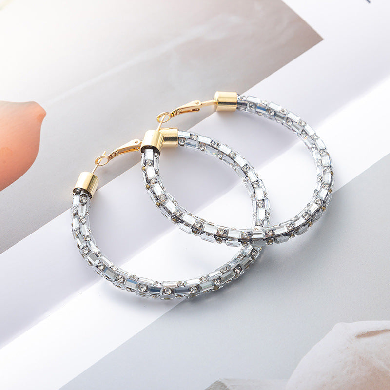 Wholesale  Independence Day gradient color earrings