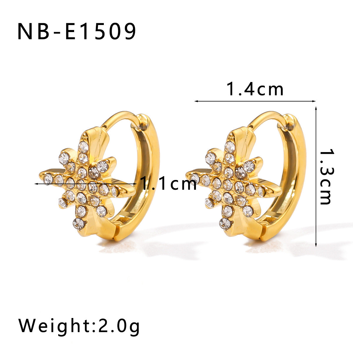 Wholesale  Stainless Steel Earrings 18K Gold Earrings Set