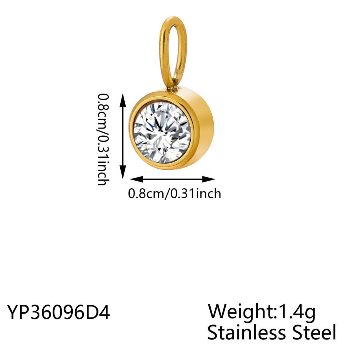 Wholesale Stainless steel birthday stone letter pendant