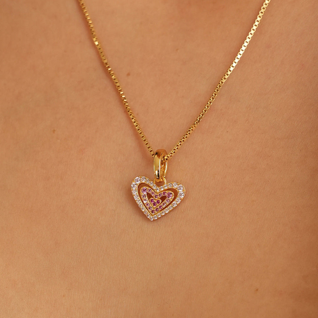 Wholesale Stainless steel electroplated 18K gold butterfly heart cross pendant