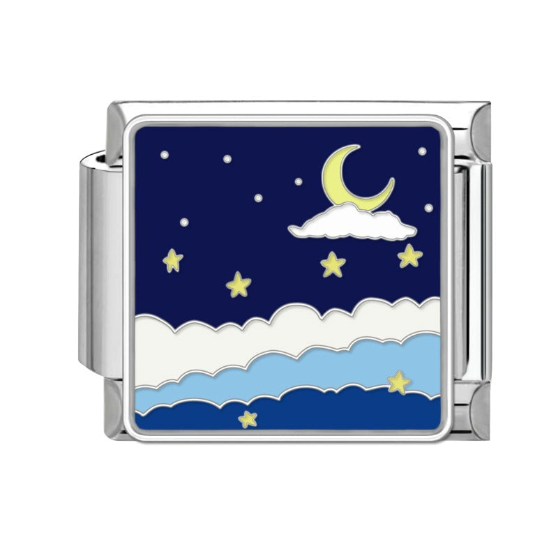 Wholesale 9mm Italian Charm Starter Bracelets DIY square Single Section Creative Stainless Steel Composable Bracelet