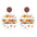 Wholesale Wooden printed school season grade text retro Bohemian autumn earrings