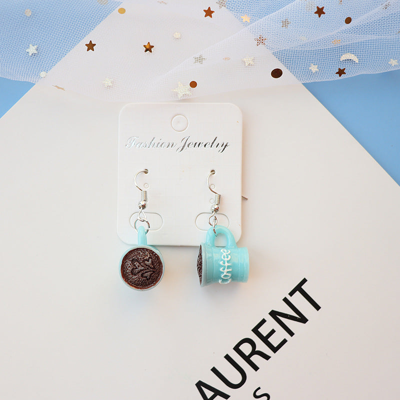 Wholesale  Stereo Coffee Cup Earrings