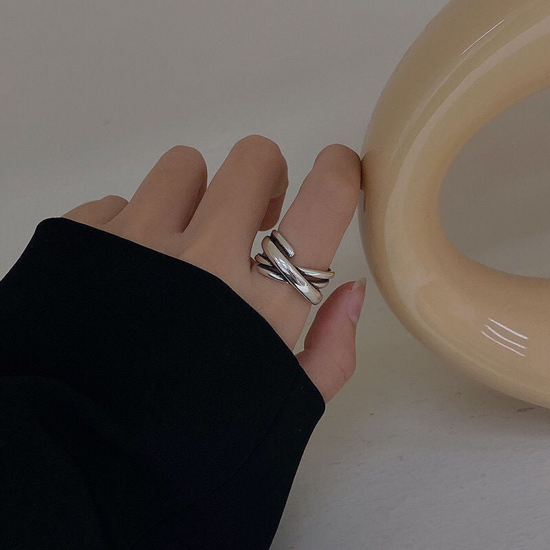 Wholesale Retro Roman Numeral Ring Set 3 Piece Distressed Alloy Open Ring Stylish Unisex Fashion Accessory