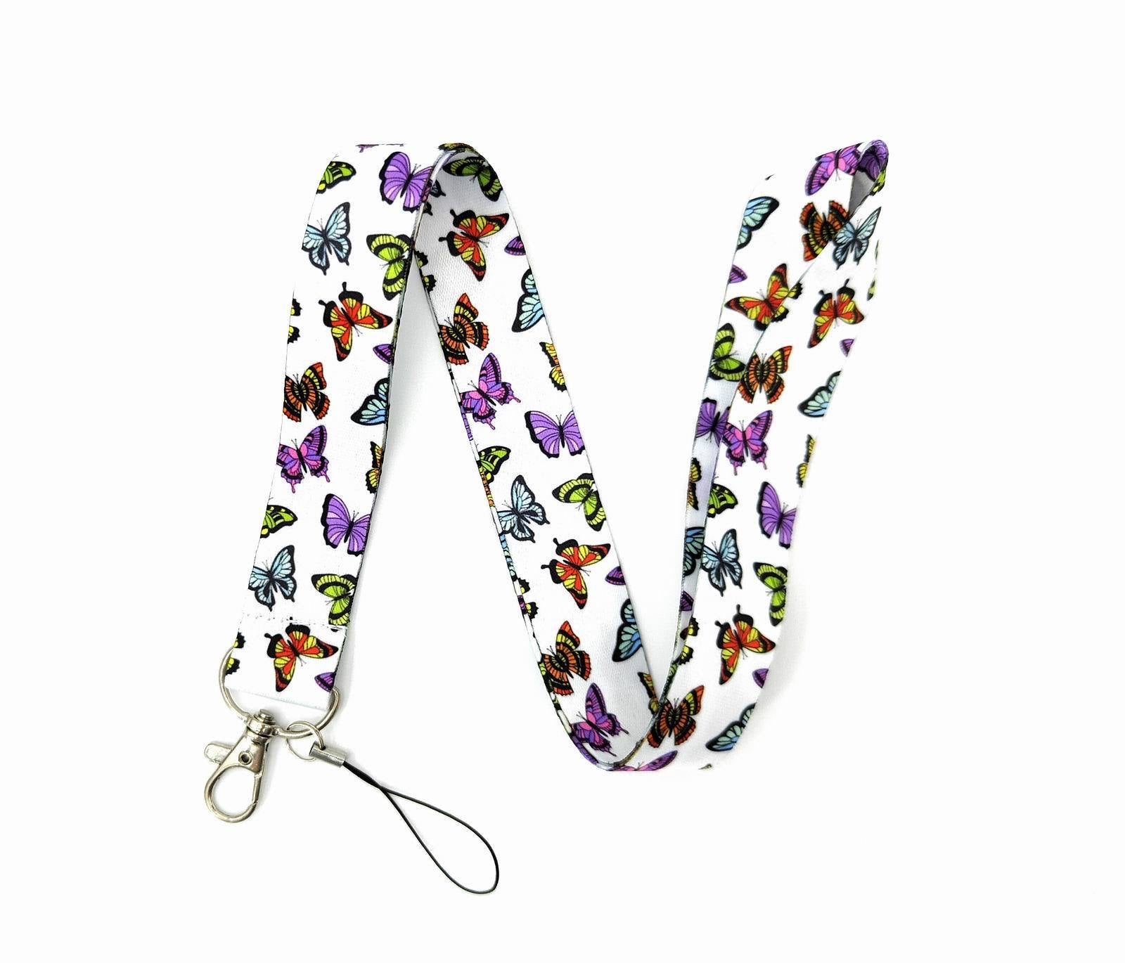 Wholesale 10pcs Colorful Butterfly Anime Lanyard Keychain ACC-KC-Zhans008