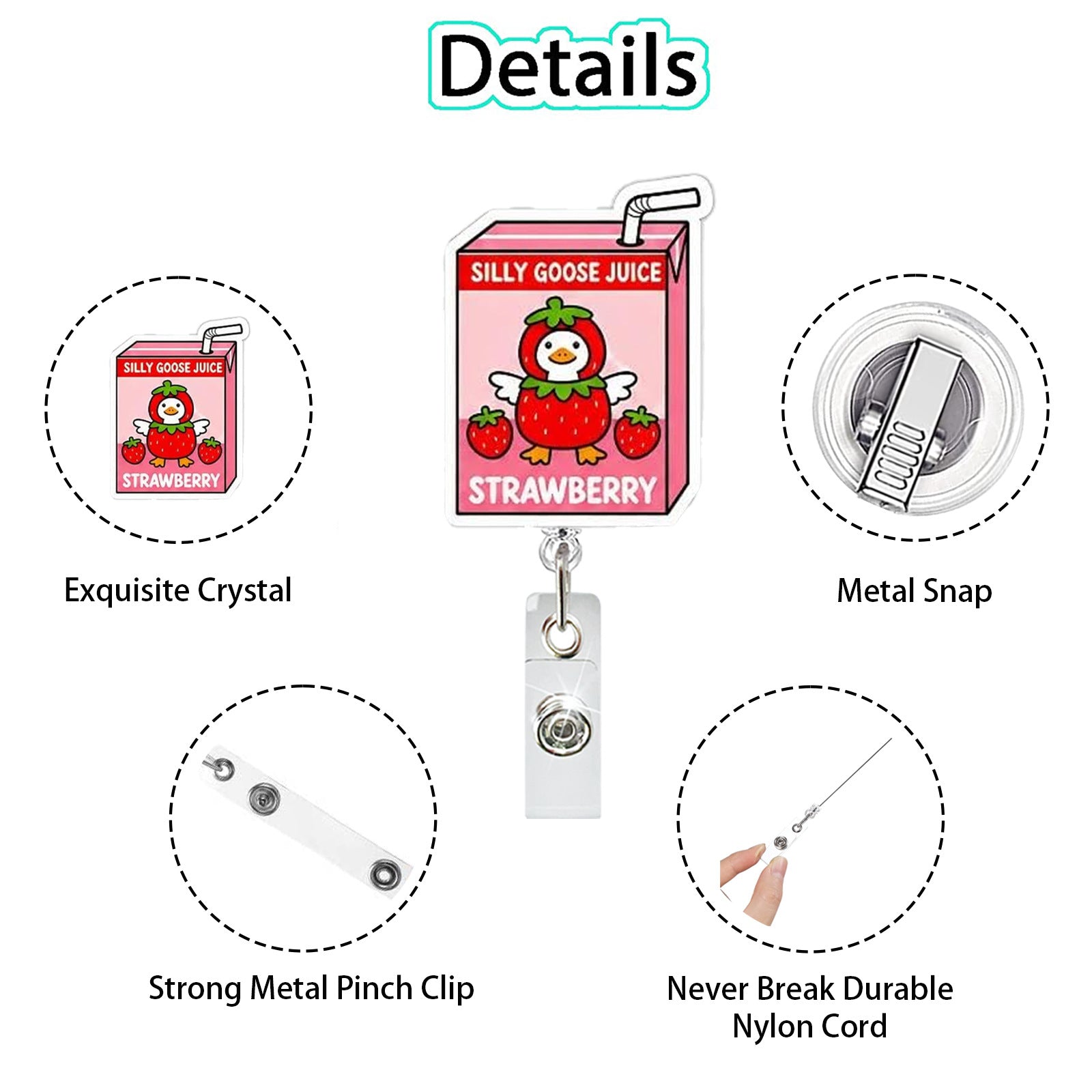 Wholesale Animal Pattern ABS Retractable Badge Reel 65cm ID Card Holder Boutique Resale