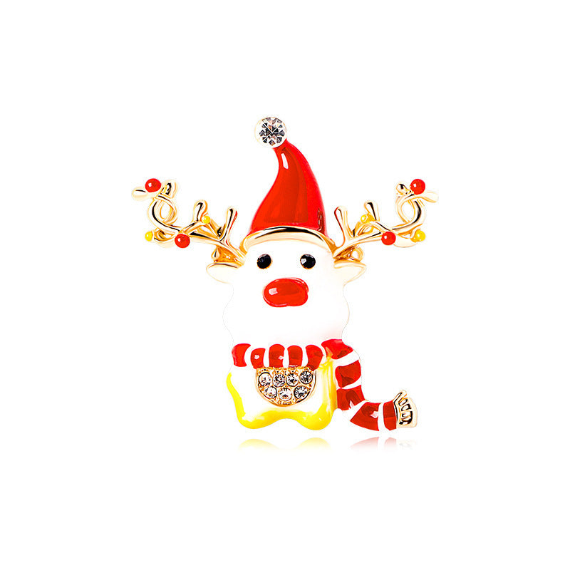 Wholesale Christmas cartoon snowman corsage brooch