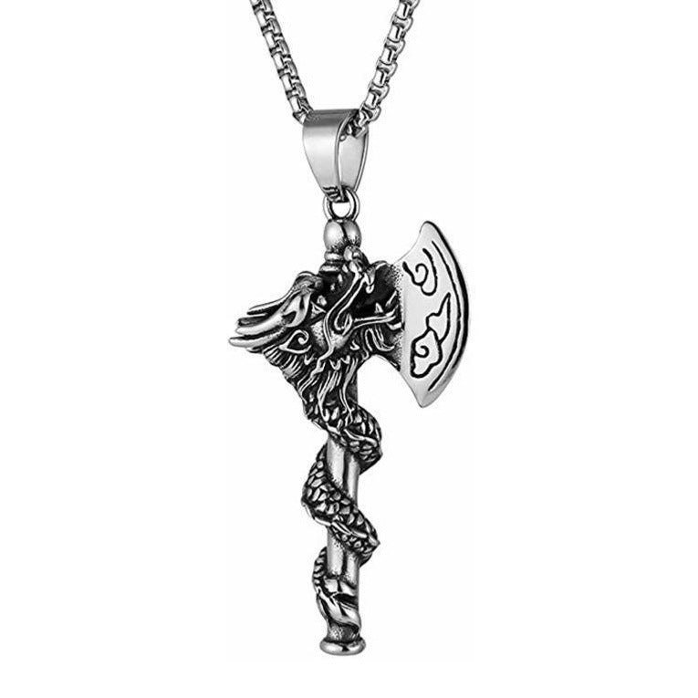 Wholesale Vintage Axe Pendant Necklace,  Trendy Retro Men' s Fashion Accessory