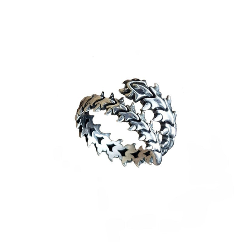 Wholesale Vintage Alloy Geometric Spine Open Adjustable Rings