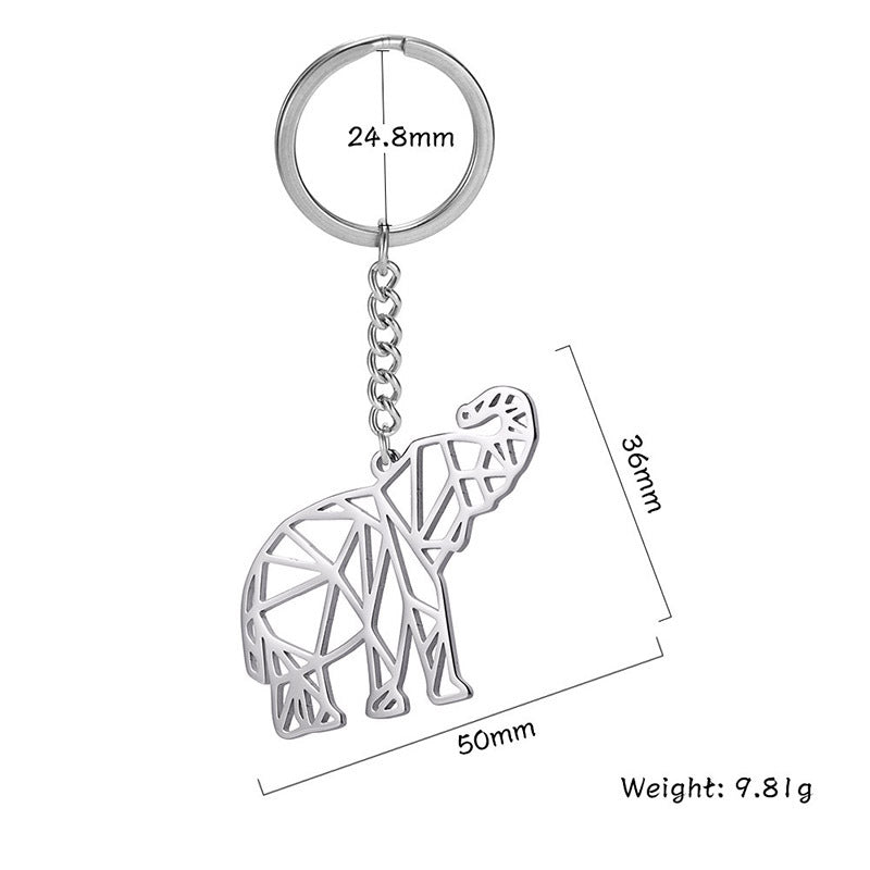 Wholesale 304 Stainless Steel Hollow Animal Pendant Hip Hop Keychain ACC-KC-GeXiang001