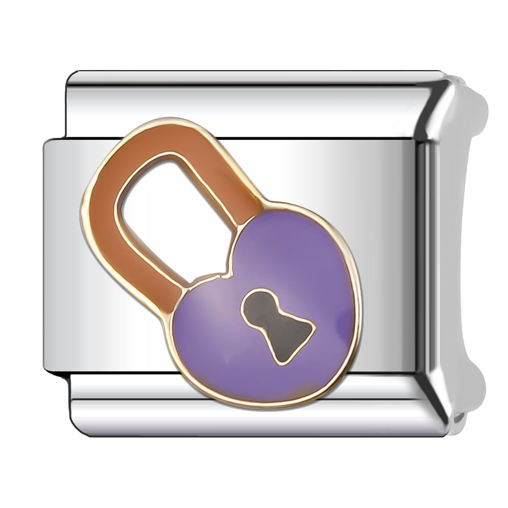 Wholesale Italian Charm Bracelet 9mm DIY Splicing English Stainless Steel Composable Bracelet