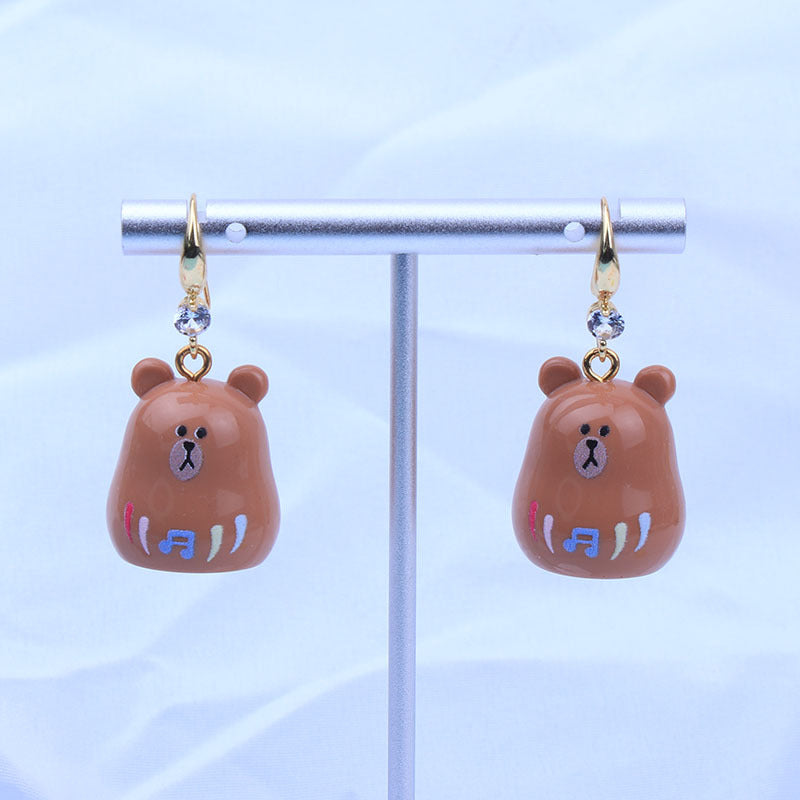 Wholesale Cartoon Cute Three-dimensional Resin Earrings ACC-ES-Fany007