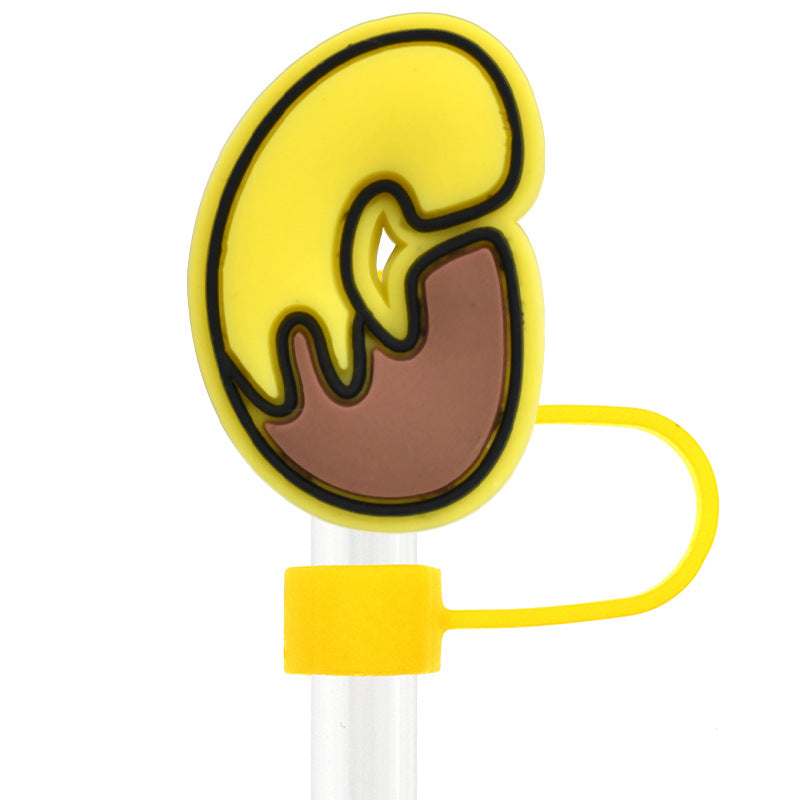 Wholesale Random 100pcs Bee Letters 10mm Straw Tube Cap ACC-SCR-RYY068