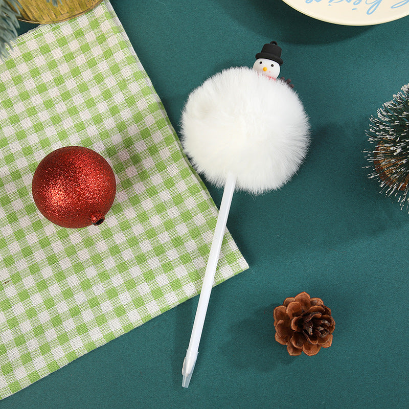 Wholesale Christmas shape plush pen ballpoint pen