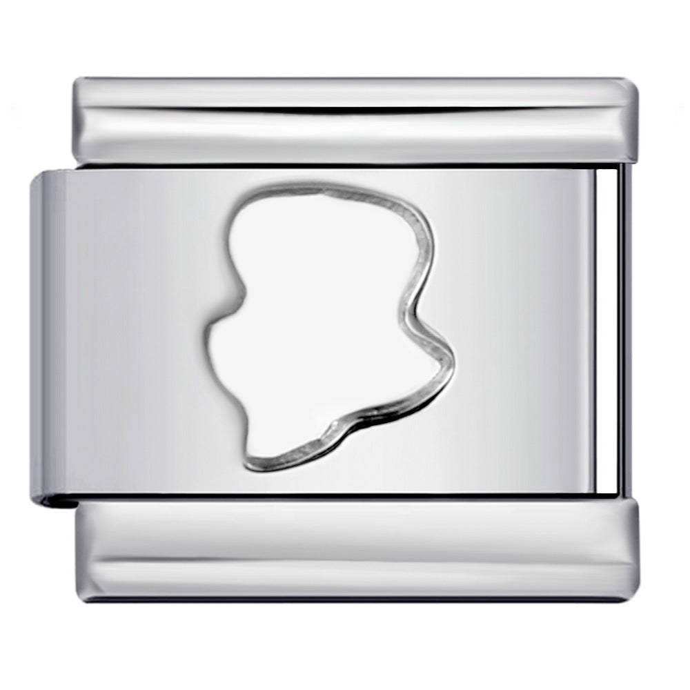 Wholesale Italian Charm Bracelet 9mm DIY Splicing Removable Silver Stainless Steel Composable Bracelet