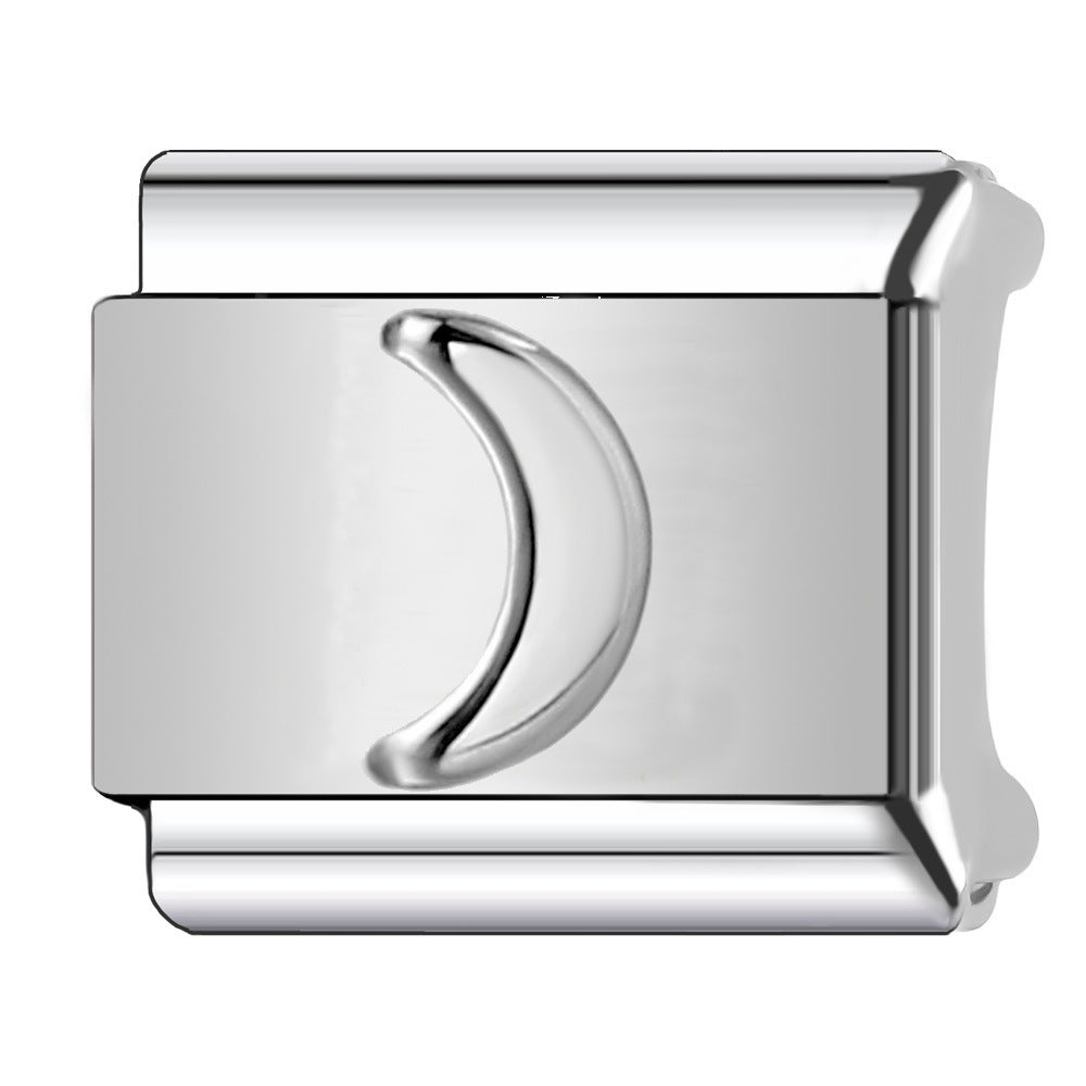 Wholesale   Italian Charm Bracelet 9mm DIY heart-shaped  Creative Stainless Steel Composable Bracelet