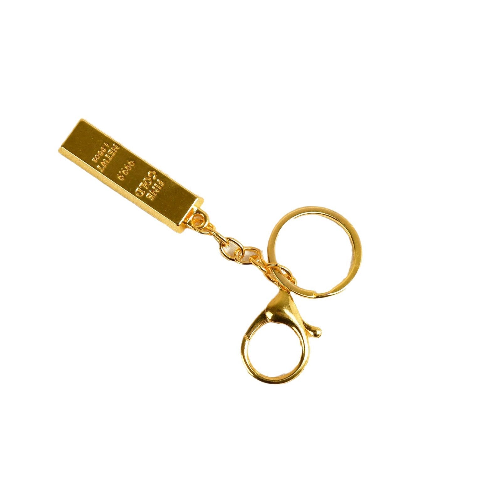 Wholesale metal gold key chain  mini gold bar keychains