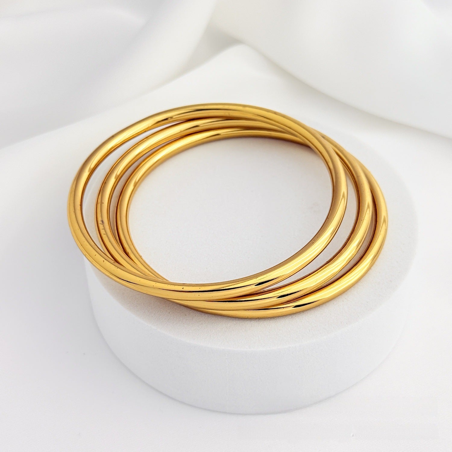 Wholesale Stainless Steel Plated Geometric Bangle Modern Minimalist Jewelry Accessory