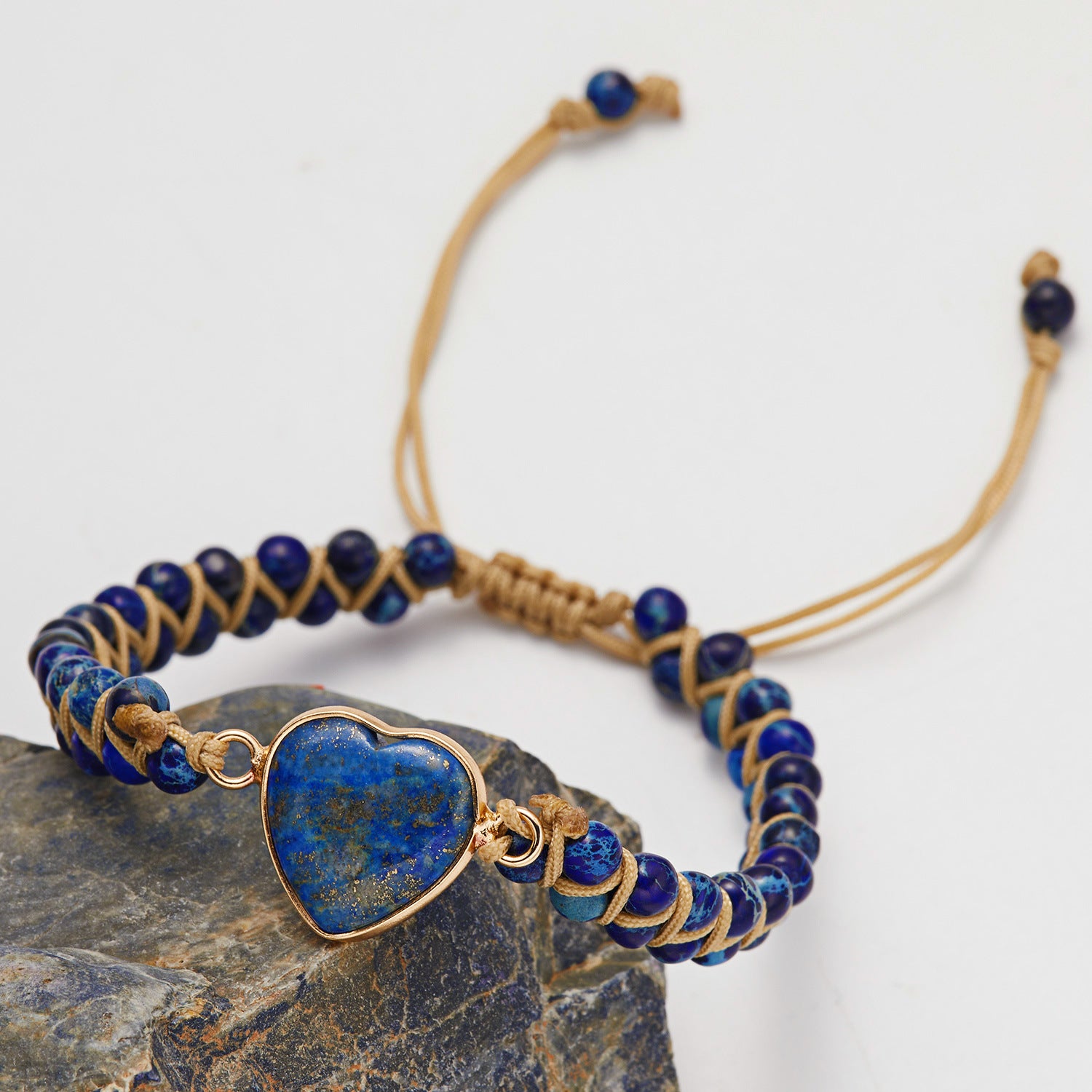 Wholesale hand-woven double-layer winding stone bracelet