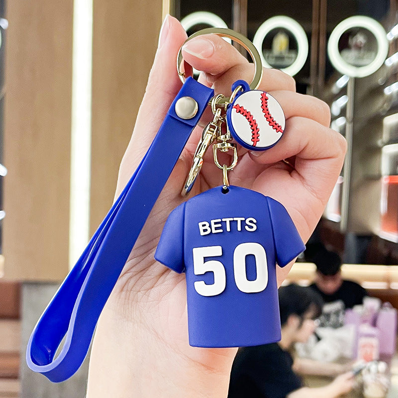 Wholesale Cartoon Jersey PVC Soft Keychain Creative Keychain ACCVIP-KC-XJY001