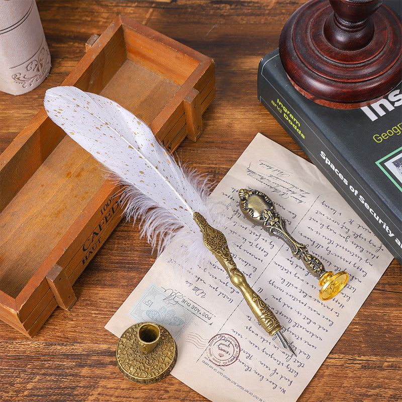 Wholesale Rainbow Color Feather Ballpoint Pen