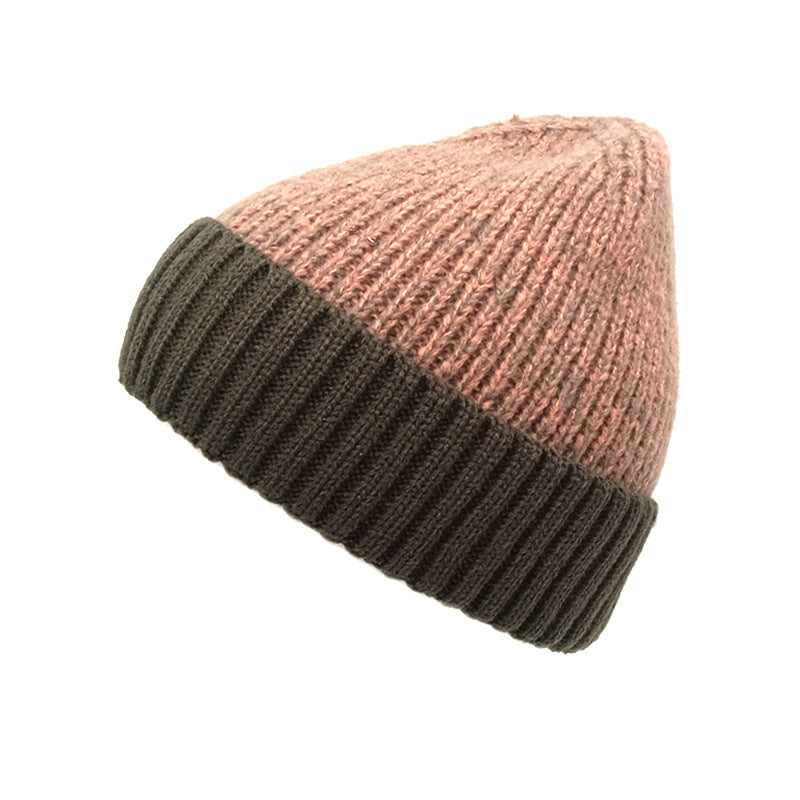 Wholesale  color matching jacquard autumn and winter knitted hat
