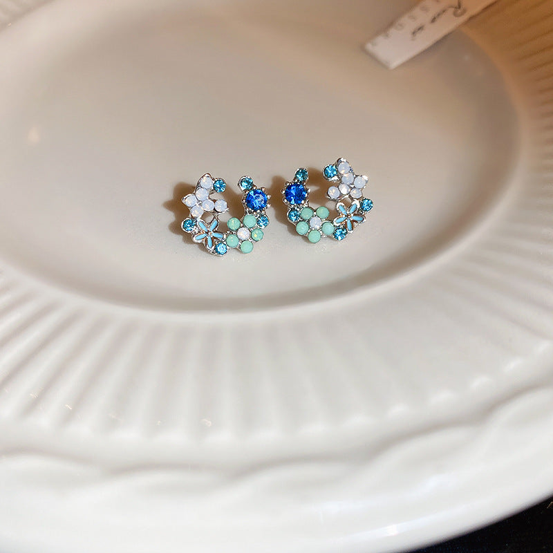 Wholesale 925 Silver Needle Zircon Diamond Butterfly Earrings ACC-ES-Huiih004