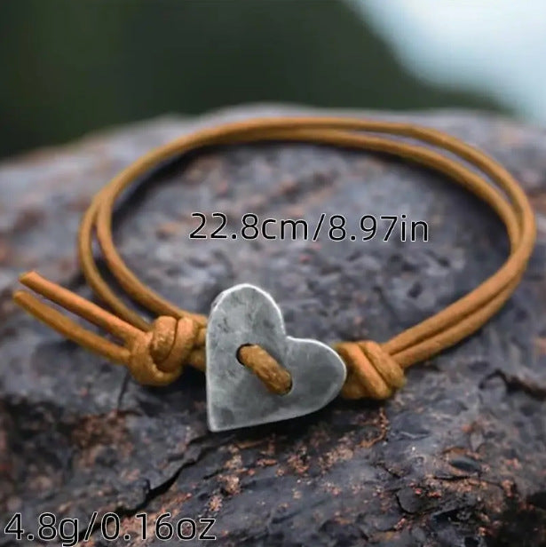 Wholesale  classic rope copper brown silver bracelet