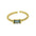 Wholesale  18k Brass Long Square Ladder Square  Birthstone  December Opening Ring