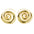 Wholesale  18k brass smooth exaggerated classic threaded ring disc earrings