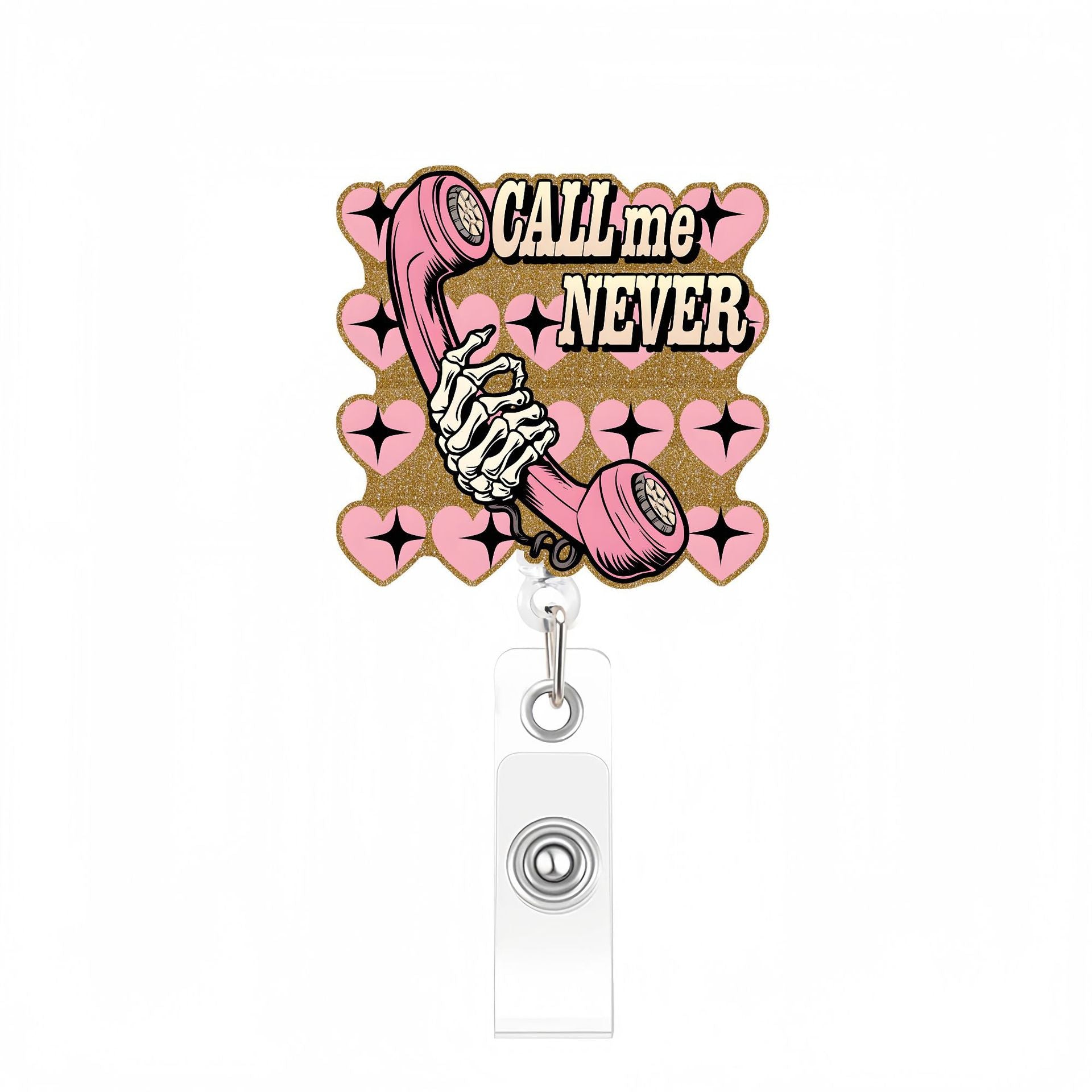 Wholesale 10pcs gold glitter creative Badge Reels