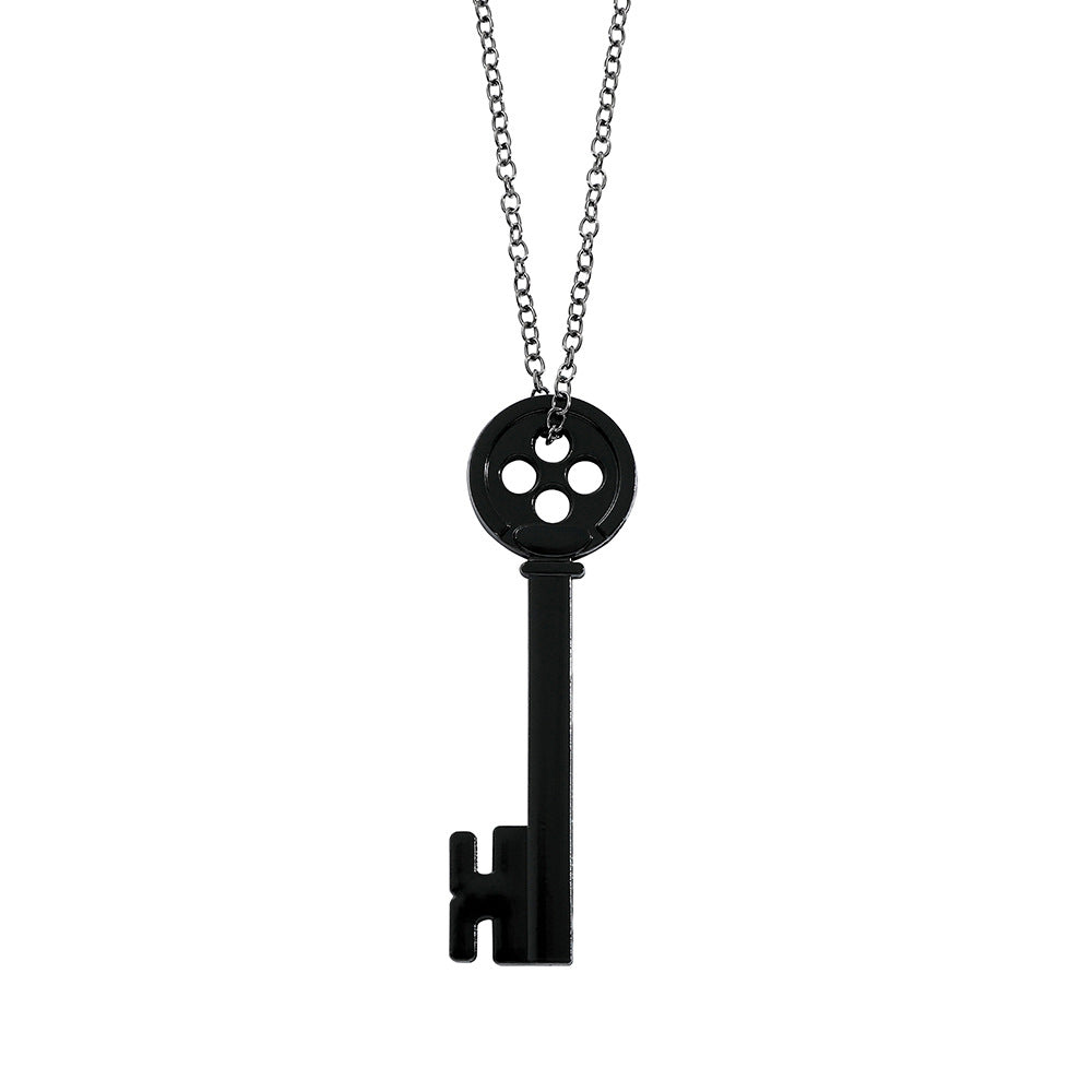 Wholesale Halloween Black Button Necklace