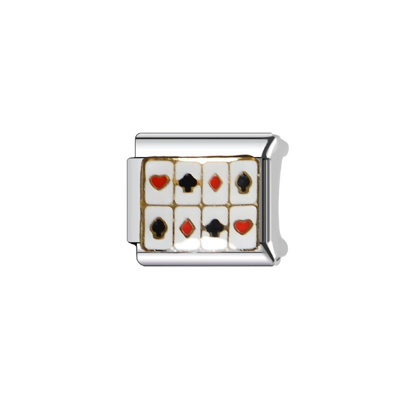 Wholesale Italian Charm Bracelet 9mm DIY Splicing Removable Creative Pattern Stainless Steel Composable Bracelet