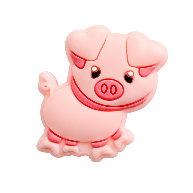 Wholesale 10pcs Silicone Pig Focal Beads DIY Bead Pen Accessories ACC-BDS-WDX200