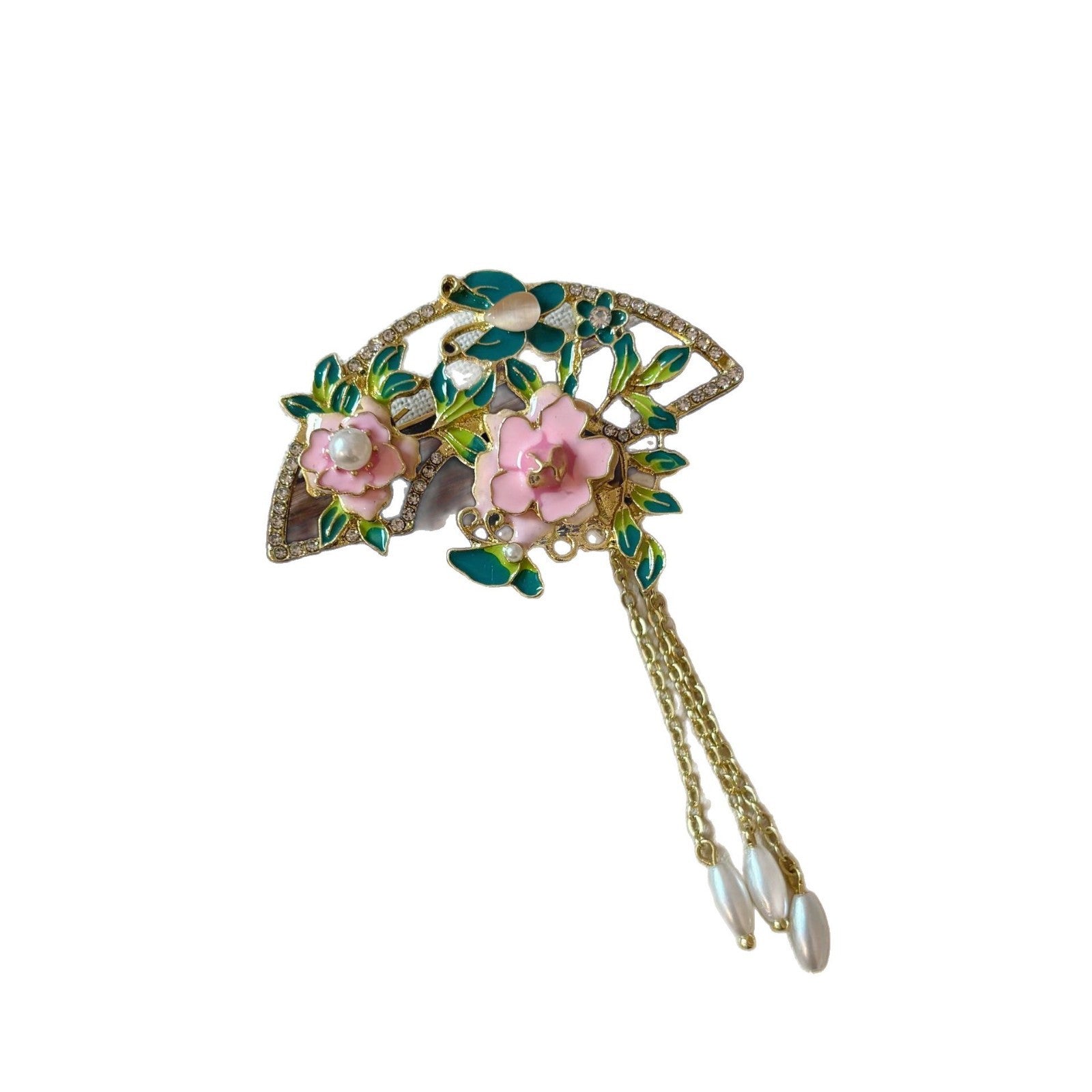 Wholesale  Vintage Peony Flower Tassel Brooch