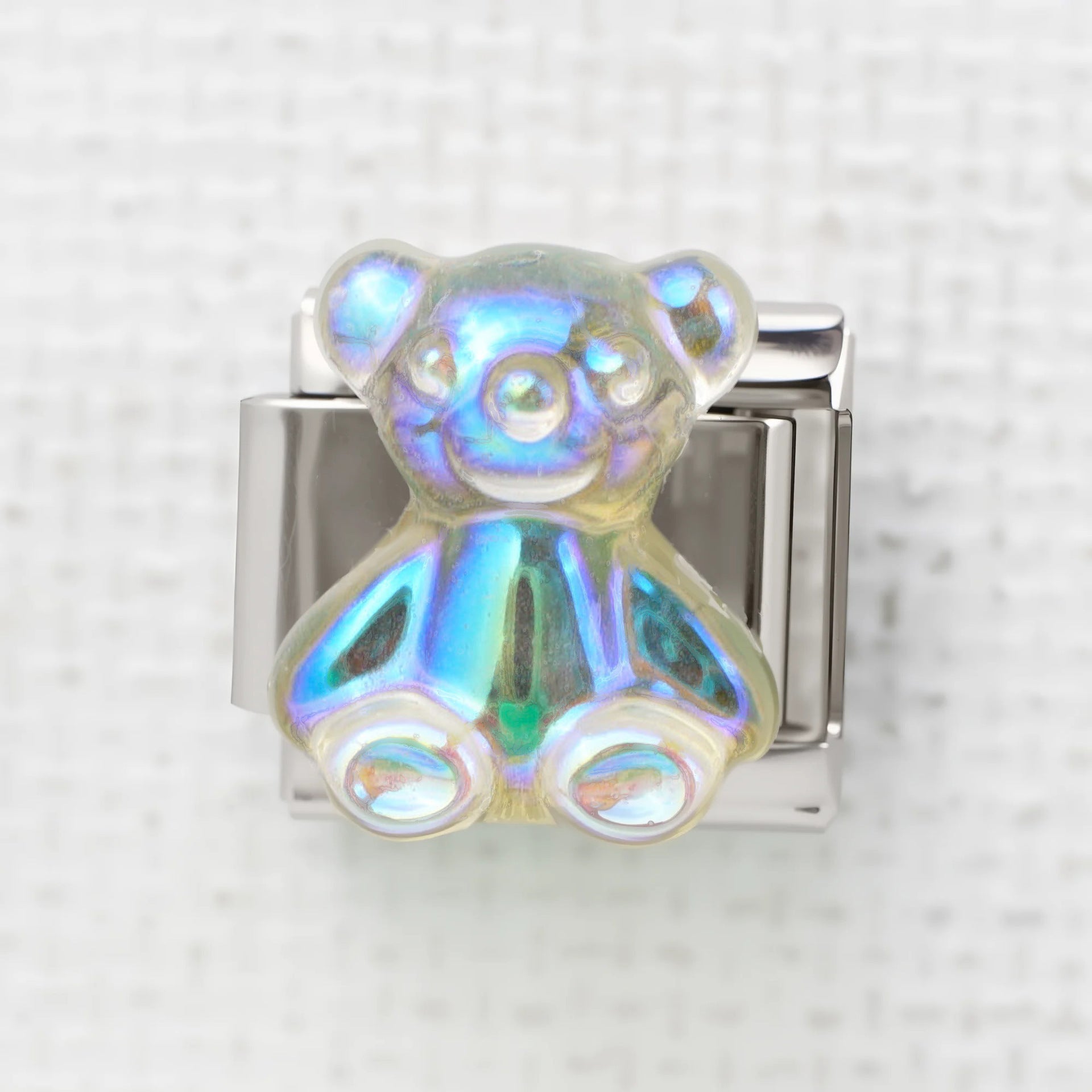 Wholesale 5pcs Italian Charm Bracelet 9mm DIY Splicing Perfume Bottle Bear Stainless Steel Composable Bracelet