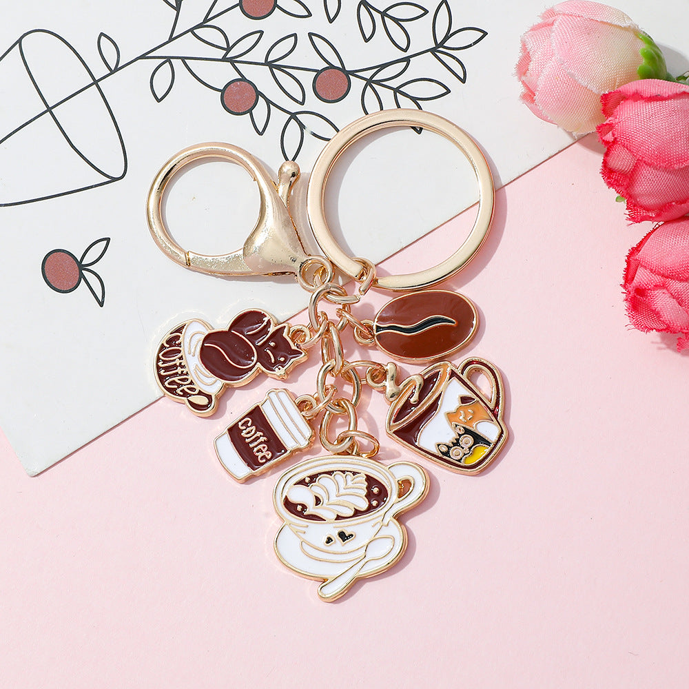 Wholesale Black and white lipstick blush palette bow keychain