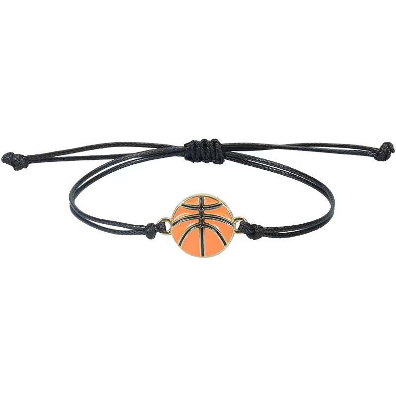 Wholesale Wax Thread Woven Baseball Football Hand Wristbands Basketball Bracelet