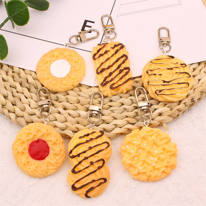 Wholesale Cookies Creative Personality DIY Resin Keychains ACC-KC-YiNian004