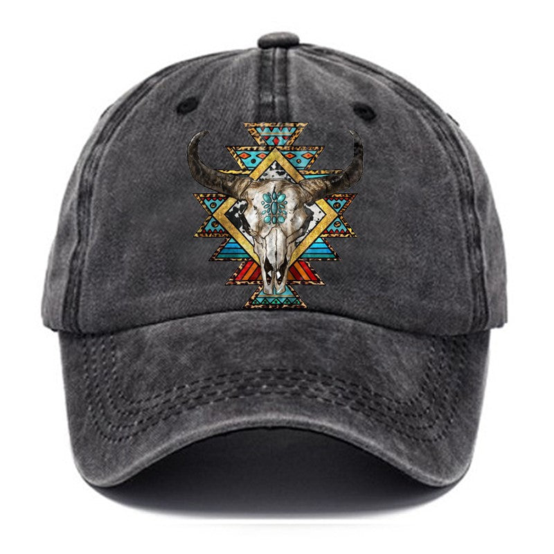 Wholesale Printed Hats Distressed Dad Hats Retro Baseball Caps Vintage Western Style Aztec ACC-HT-ZhuoDun001