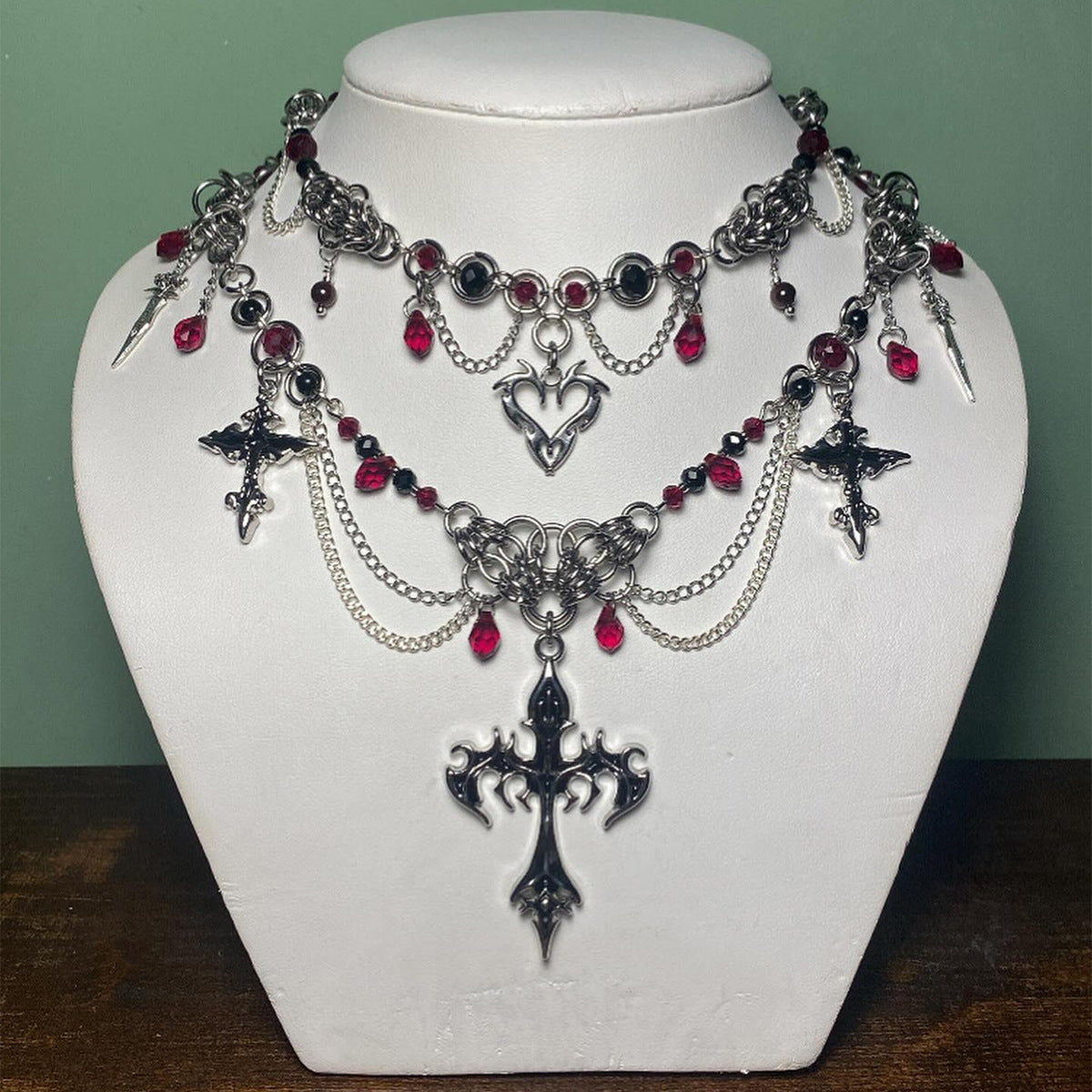 Wholesale Multi-layer Cross Necklace