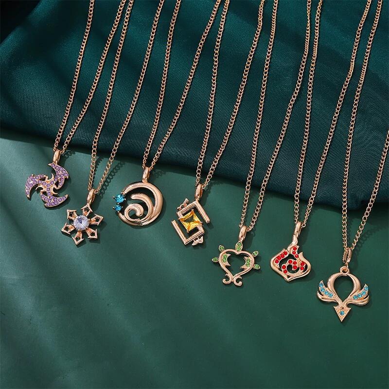 Wholesale Anime Alloy Pendant Necklace Geometric Design Fashion Jewelry Accessory Boutique Resale