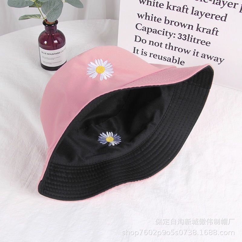 Wholesale Double-sided Daisy fisherman hat bucket hat
